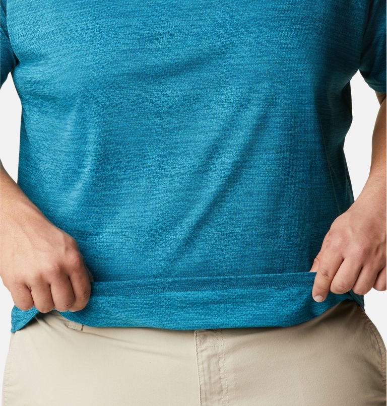 Men's Columbia Alpine Chill Zero Short Sleeve Crew T Shirts Turquoise | Plus Size CA-C8403
